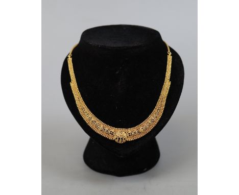 22ct gold Shingar necklace - Approx weight 26.6g with original receipt 