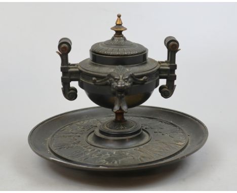 Bronze inkwell 