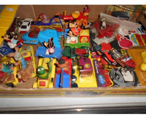 A selection of Corgi and Matchbox character cars etc