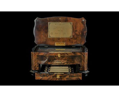 Reuge Music Box Company Masterpiece 72 Note - 5 Cylinder interchangeable five movement 15 tune crescendo/Dolce Vita Music Box