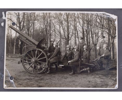 WW2 German Photograph Album of 9th Battery Artillery Regiment 4 Dresden, the album consists of snap shot photographs compiled