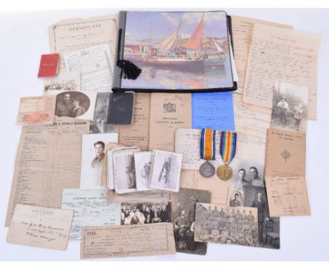 Great War Medals & Paperwork of Private Dodd Army Ordnance Corps, WW1 service medals awarded to “024008 PTE J J DODD A.O.C”, 