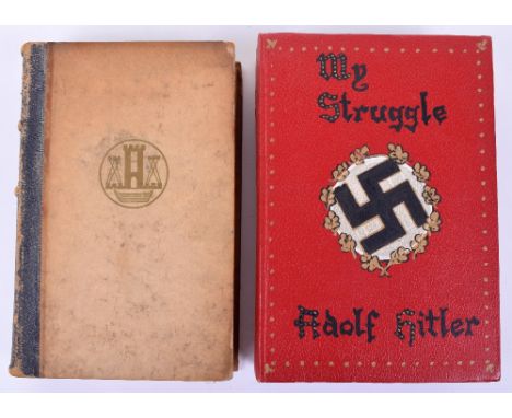 Adolf Hitler’s Mein Kampf Wedding Edition, being the type given when a member of the armed forces got married, blue leather b