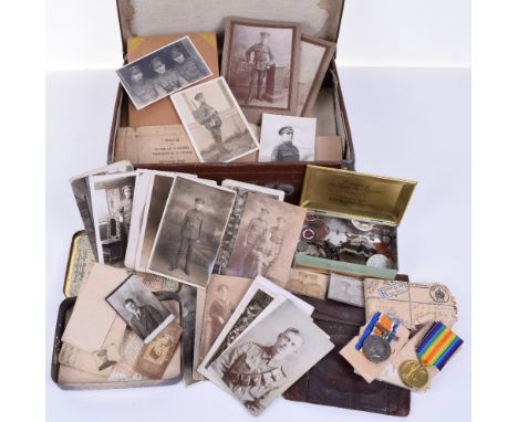 Archive of Medals, Paperwork & Photographs of Private F J Kearns 18th (London Irish Rifles) County of London Regiment, the me