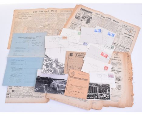 WW2 Occupation of Jersey Documents & Ephemera, including Wartime newspapers, 1940 registration / identity form, 2x state of J