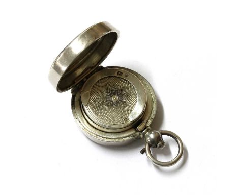 A sterling silver sovereign case, with vacant cartouche and engine turned decoration, Birmingham, 15.75gCondition report: A d