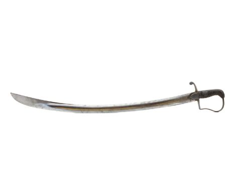 A 1796 pattern Officer's sword,  with a single-edge fullered blade, stamped 'Thos Craven' to the spine, and inspector's mark,