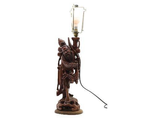 A collection of lighting, comprising: a brass wall mount, with a white glass reservoir, flute and shade, 38cm deep;another re