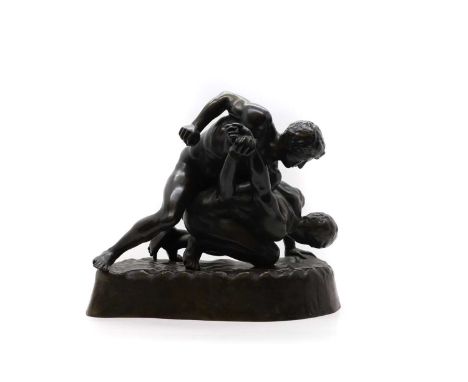 After the antique, 20th Century, a bronze figuregroup of 'The Wrestlers', unsigned38cm wide28cm deep45cm high(1)Condition Rep