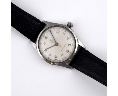 A GENTLEMAN'S STAINLESS STEEL MECHANICAL OYSTER WRISTWATCH BY TUDOR. the signed circular dial with Arabic numerals, inscribed