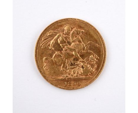 A GOLD SOVEREIGN. 1890  **BP 22.5% inc VAT + Lot Fee of £8  