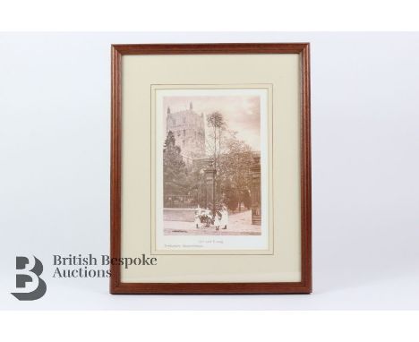 Five 19th century engravings relating to Tewkesbury abbey including J.S View of Tewkesbury Church Gloucestershire 10 x 8 cms;