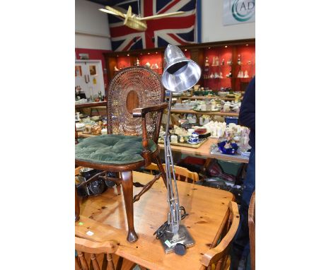 A Herbert Terry chrome anglepoise table lamp