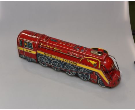 A Japanese Modern Toys tin plate train model