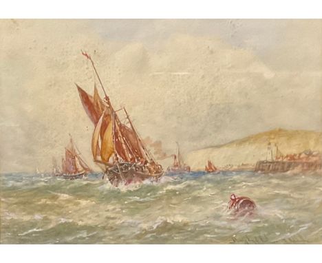 R Malcom Lloyd (fl.1879 - 1899)Boats on a Choppy Seasigned, watercolour, 25cm x 34.5cm 