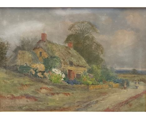 Alexander Molyneux Stannard (British 1878 - 1975), Cottage Garden in full bloom, signed, watercolour, 25cm x 35cm.