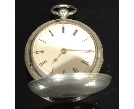 A silver hunter pocket watch, by U. Plimer, Wellington, 4.3cm dial inscribed with Roman numerals, key wound fusee lever movem