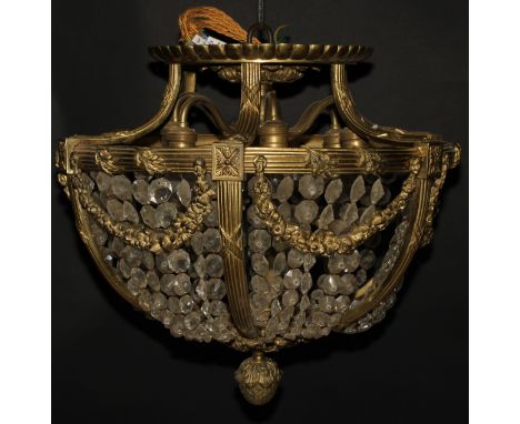 A Louis XV style six-light electrolier, 45cm high, 52cm diameter