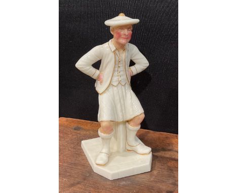 A Royal Worcester figure, modelled by James Hadley, Scotsman, from the Countries of the World series, picked out in flesh ton
