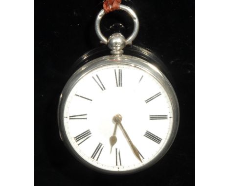 A silver open face pocket watch, by John Gartly, Aberdeen, 4.3cm white dial inscribed with Roman numerals, key wound verge fu