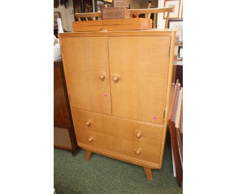 Mid Century Advance Light Oak Cabinet 