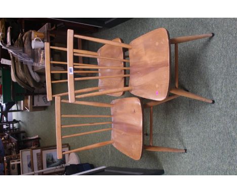 Set of Ercol light Elm Chairs 
