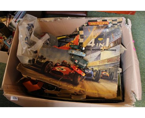 Collection of Early Scalextric with track and vehicles 
