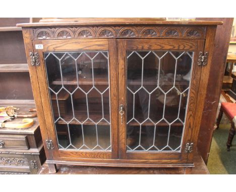 Oak Leaded glazed cabinet 