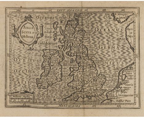 Britain.- Camden (William) Britannia, sive florentiss. Regnorum Angliae, Scotiae, Hiberniae..., title with woodcut device, 19