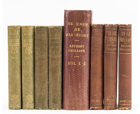 Trollope (Anthony) Is He Popenjoy? A Novel, 3 vol., first edition, half-titles, vol.1 with later front endpaper, ink ownershi