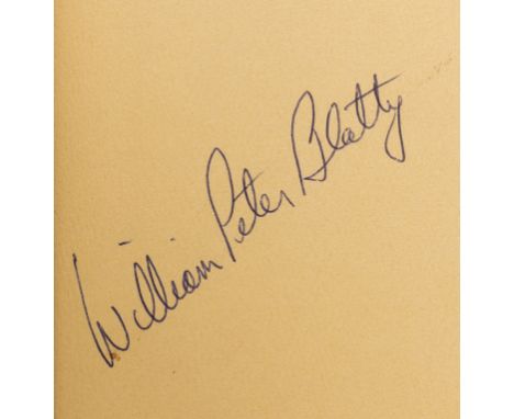 Blatty (William Peter) The Exorcist, first edition, signed by the author on front free endpaper, original cloth-backed boards