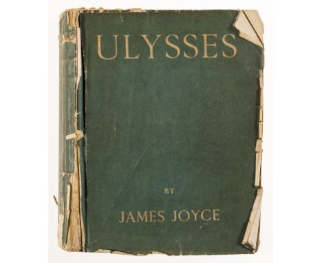 Joyce (James) Ulysses, eighth printing, shelf-lean, original wrappers, upper cover detached, edges worn and frayed, small 4to