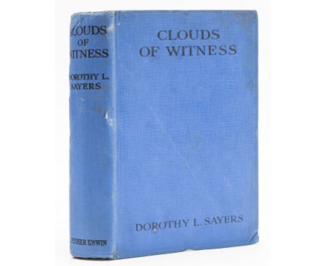 Sayers (Dorothy L.) Clouds of Witness, first edition, frontispiece, original cloth, spine ends and corners a little bumped, l