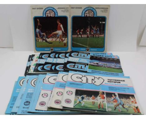 MANCHESTER CITY MATCH MAGAZINES 1980-1982 includes matches against; Tottenham Hotspur, Everton, WBA, Man. Utd., B'ham. City, 