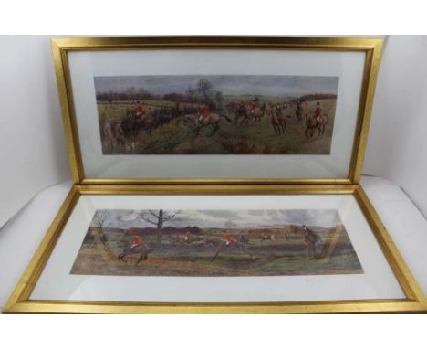 AFTER F.A. STEWART A pair of Hunting Field colour prints, signed in pencil to the margin, bears Fine Art Guild blind stamps, 