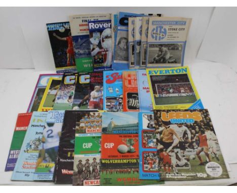 A COLLECTION OF MANCHESTER CITY FOOTBALL PROGRAMMES &amp; MAGAZINES including; B'ham City v Man. City Wembley on Sat. May 5th