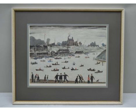 AFTER LAURENCE STEPHEN LOWRY R.A. (1887-1976) (ARR Apply) 'Crime Lake', A signed limited edition colour print of 500, signed 