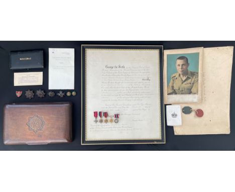 WW2 British Officers Group to Lt. Col Charles Frederick Seston MBE, RIASC (formerly  Sherwood Foresters) comprising of: Burma