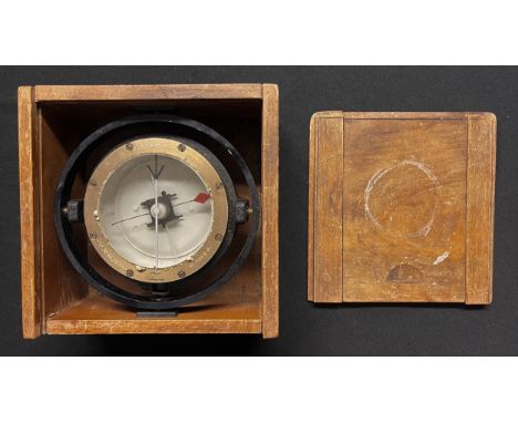 WW2 British RAF compass, Ref No6 E/0.266 Bombsite "C", No. 789K, complete in original wooden transit case. 
