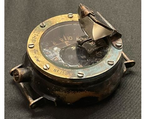WW1 British Royal Flying Corps / Army Balloon Observers Wrist Compass. Patt. 261 No 158D. Working order with much original bl
