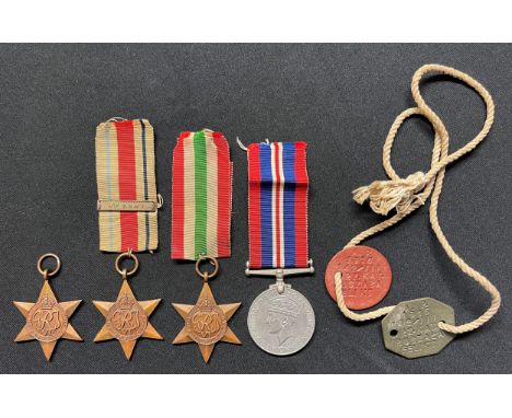 WW2 Polish Desert Rats Medal Group comprising of 1939-45 Star, Africa Star with 8th Army Clasp, Italy Star and War Medal. 193