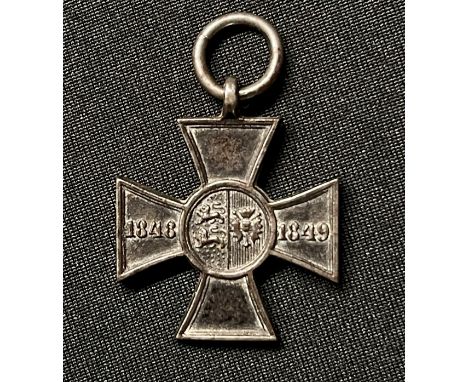 Erinnerungskreuz für die Schleswig-Holsteinische Armee an die Kriegsjahre 1848-1849, Eisen geschwärzt. Commemorative Cross fo