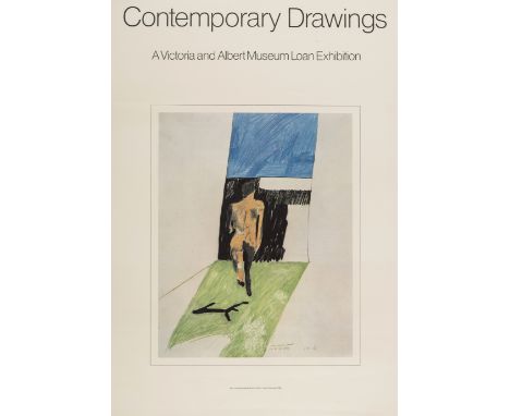 δ David Hockney (b.1937) (after)Poster for Contemporary Drawings: A Victoria &amp; Albert Museum Loan ExhibitionOffset lithog