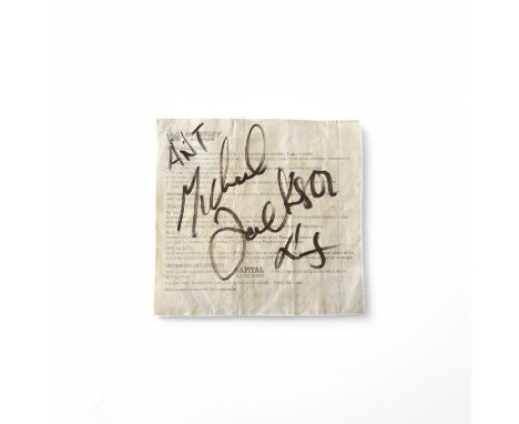 Michael Jackson: a signed ticket from the Dangerous tour
