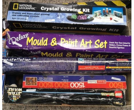 BOX WITH LEGO STAR WARS, CHESS, CRYSTAL CONSTELLATION, MOULD &amp; PAINT