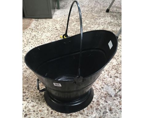 MODERN BLACK HELMET SHAPED COAL BUCKET