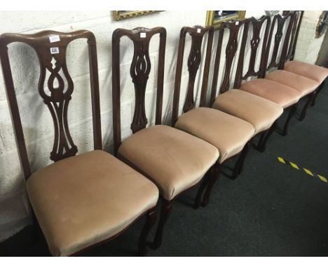 SET OF 4 &amp; SET OF 3 SIMILAR RECENTLY UPHOLSTERED VINTAGE DINING CHAIRS