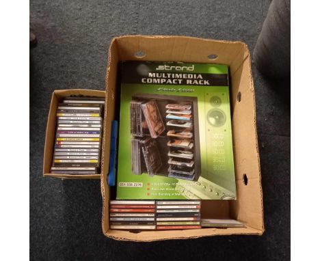 BOX OF CLASSICAL CD'S &amp; CD RACK