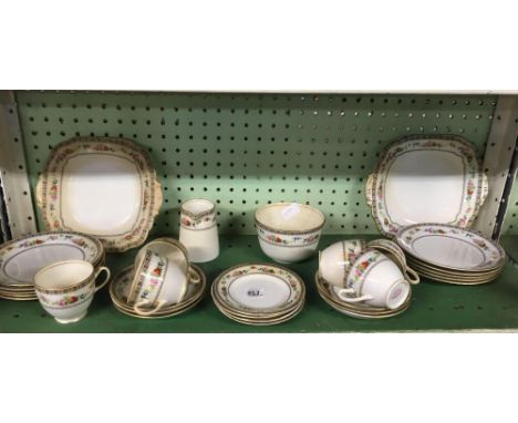 SHELF OF GROSVENOR CHINA TEA WARE