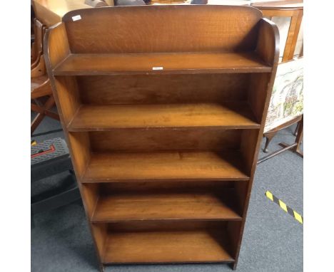 1950'S OAK 5 SHELF BOOKCASE